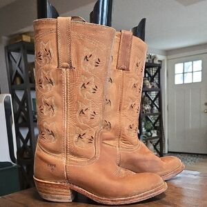 Frye Austin Boots 80s Vintage Festival Concert Ready Leather Boots Womens 7